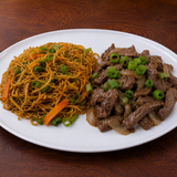 Boeuf aux oignons + Accompagnement