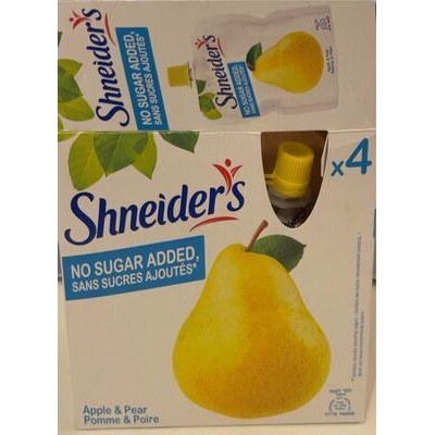 Compote pomme-poire sans sucres ajoutés (x4)